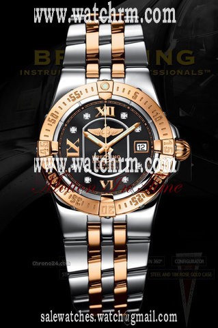 Breitling STARLINER DIAMOND LADIES' 18KT ROSE GOLD & STAINLESS STEEL