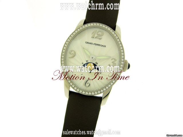 replica Girard Perregaux CAT'S EYE MOONPHASE LADIES' WHITE GOLD DIAMOND w/ SKELETON WATCHES 1 