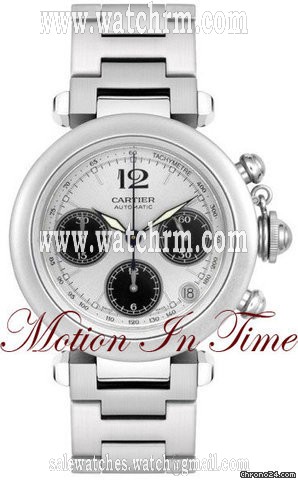 Cartier PASHA C 35mm CHRONOGRAPH AUTOMATIC STAINLESS STEEL NEW