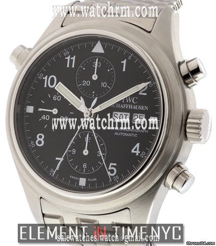 IWC Flieger Doppel Chronograph Pilot Watch Chrono Split Second