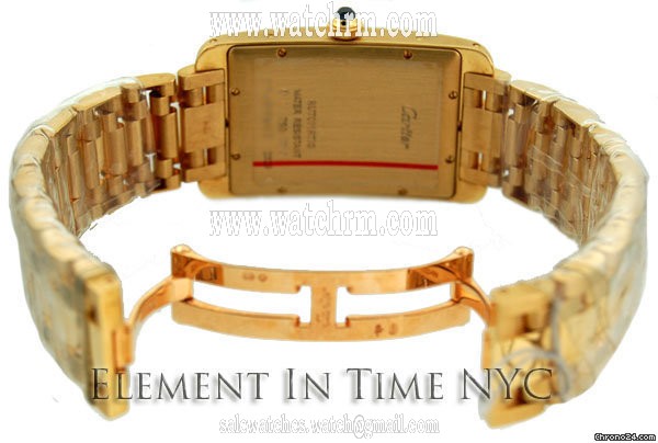 replica Cartier Tank Americaine Large Yellow Gold On Bracelet Automatic WATCHES 1 