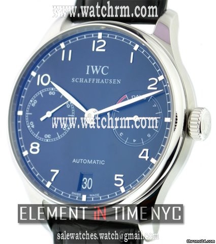 IWC Portuguese 7 Day Power Reserve  Dial IW5001-09 NIB