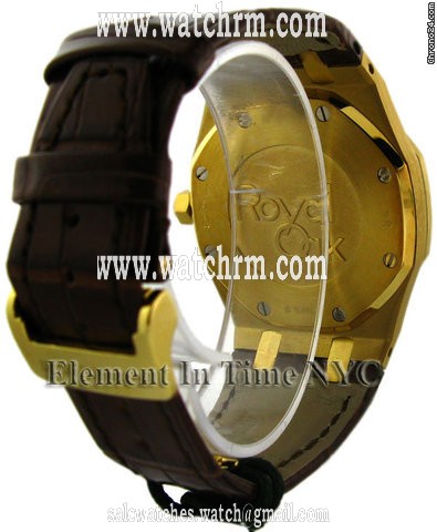 replica Audemars Piguet Royal Oak Dual Time 18kt Yellow Gold  Silver Dial WATCHES 1 