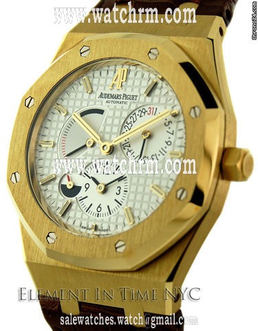 Audemars Piguet Royal Oak Dual Time 18kt Yellow Gold  Silver Dial