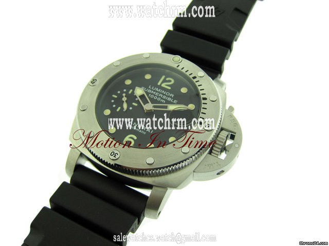 replica Panerai LUMINOR 1950 SUBMERSIBLE 1000M STEEL ON RUBBER - PAM243 WATCHES 1 