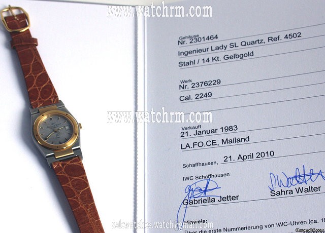replica IWC Ingenieur Damenuhr Stahl/Gold 4502 m.Stammbuchauszug WATCHES 1 