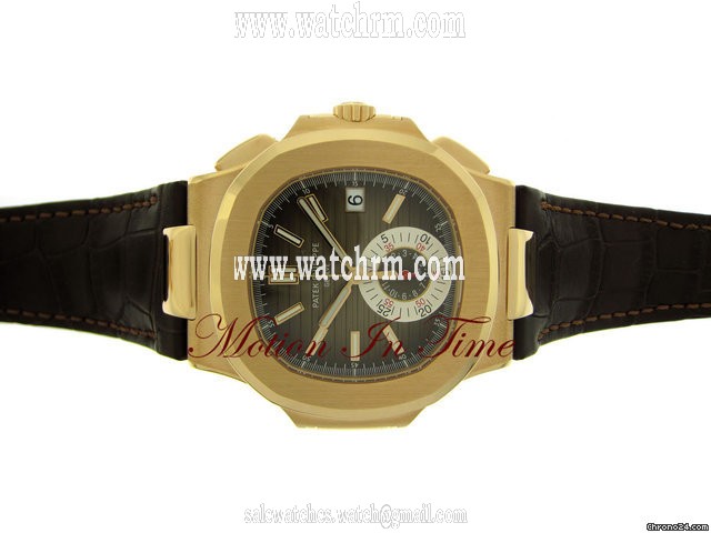 replica Patek Philippe 5980R NAUTILUS JUMBO CHRONOGRAPH AUTOMATIC ROSE GOLD WATCHES 1 
