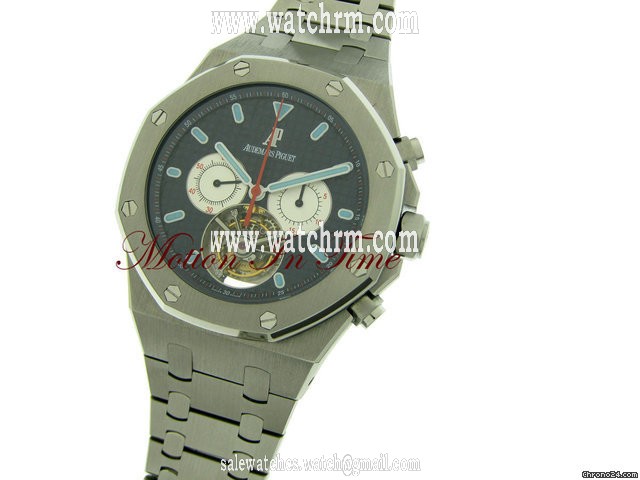 replica Audemars Piguet ROYAL OAK OFFSHORE XL TOURBILLON CHRONOGRAPH STEEL "BLUE" WATCHES 1 