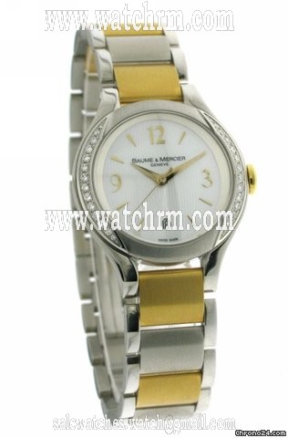 replica Baume & Mercier Ilea gold Stainless steel Ladies Watch mit diamanten diamond WATCHES 1 
