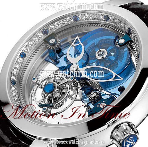 replica Ulysse Nardin ROYAL BLUE MYSTERY TOURBILLON SKELETON PLATINUM LIMTD 99 PCS WATCHES 1