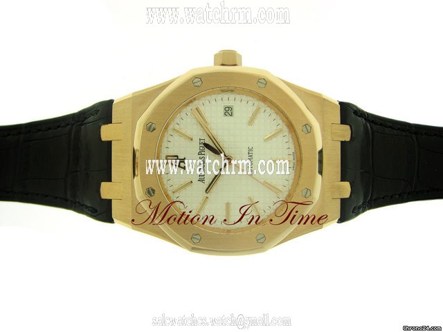 Audemars Piguet ROYAL OAK AUTOMATIC ROSE GOLD ON STRAP - NEW 2011