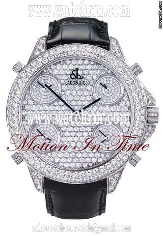 Jacob & Co. "ROYAL PAVE" 49mm WHITE GOLD DIAMOND LIMITED 18 PIECES - WOW