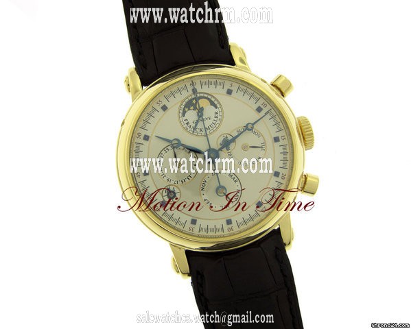 replica Franck Muller PERPETUAL CALENDAR CHRONOGRAPH MOONPHASE YELLOW GOLD WATCHES 1 