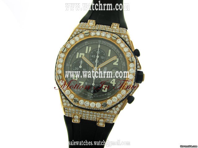 replica Audemars Piguet ROYAL OAK OFFSHORE DIAMOND ROSE GOLD ON RUBBER STRAP WATCHES 1 