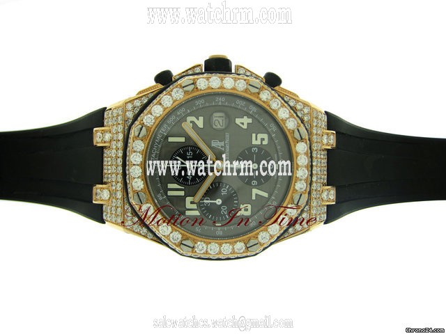 Audemars Piguet ROYAL OAK OFFSHORE DIAMOND ROSE GOLD ON RUBBER STRAP