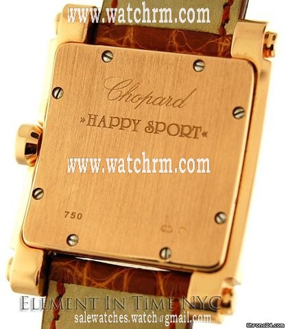 replica Chopard Happy Sport Square Rose Gold 7 Diamonds WATCHES 1 