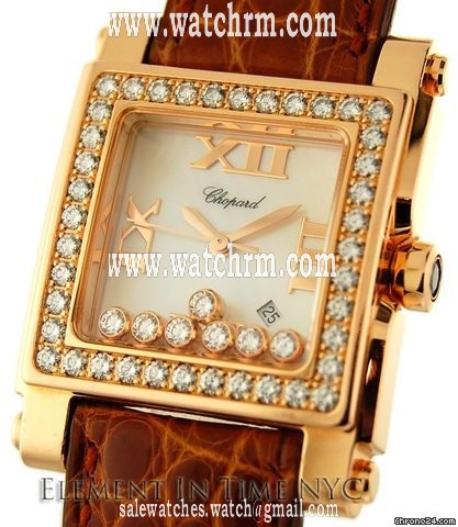 Chopard Happy Sport Square Rose Gold 7 Diamonds