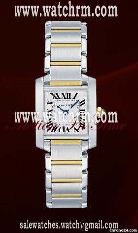 Cartier TANK FRANCAISE LADIES' 18KT YELLOW GOLD & STEEL - NEW 2011