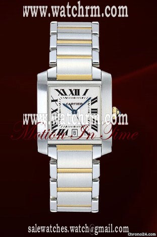 Cartier TANK FRANCAISE MEN'S 18KT YELLOW GOLD & STEEL AUTOMATIC -NEW