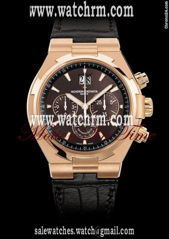 Vacheron Constantin OVERSEAS CHRONOGRAPH BIG DATE ROSE GOLD ON STRAP - NEW