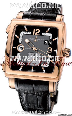 Ulysse Nardin QUADRATO DUAL TIME ROSE GOLD BLACK DIAL - NEW