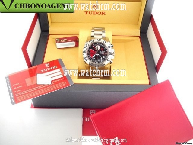 Tudor TUDOR ICONAT NEW BOX & PAPER DIAL BLACK TUDOR ICONAUT CHRONO NUOVO QUAD. DECO NERO-ROSSO REF.20400