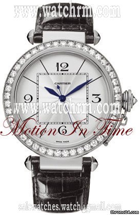 Cartier PASHA 42MM WHITE GOLD DIAMOND AUTOMATIC - NEW