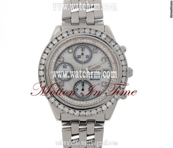 Breitling CHRONOMAT STAINLESS STEEL 4.00ct DIAMOND CHRONOGRAPH AUTO