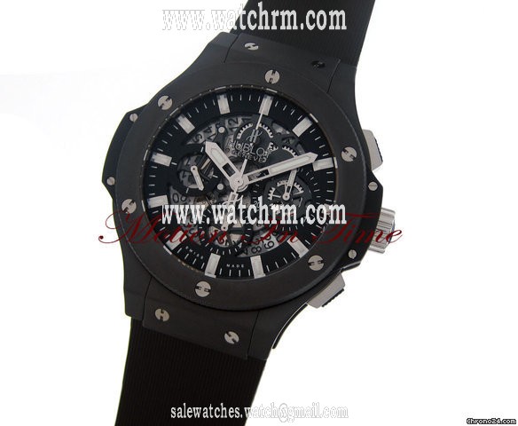 replica Hublot BIG BANG "AERO BANG" ALL BLACK SKELETON W. DATE NEW MODEL WATCHES 1 