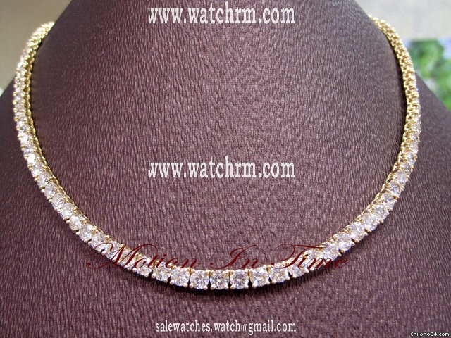 Cartier DIAMOND TENNIS NECKLACE YELLOW GOLD 25ct "CARTIER SIGNATURE"