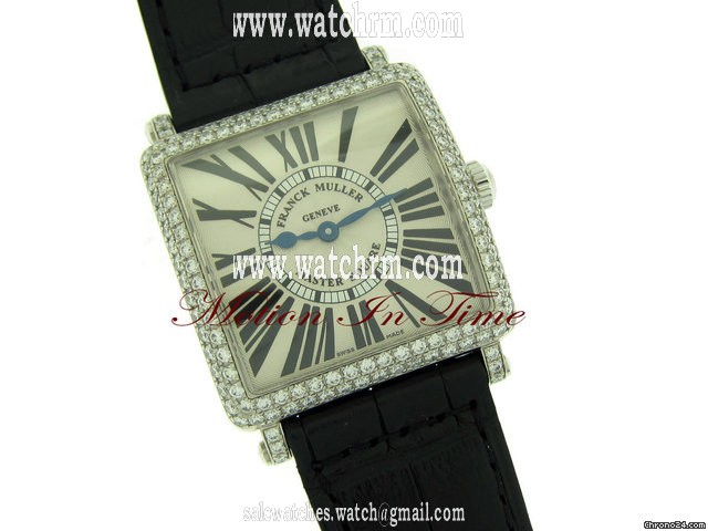 replica Franck Muller MASTER SQUARE LADIES' WHITE GOLD DIAMOND WATCHES 1 