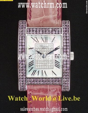 Chopard NEW  "H" Amethyst set, Diam. sett, with Chopard 2 Yrs Guar.