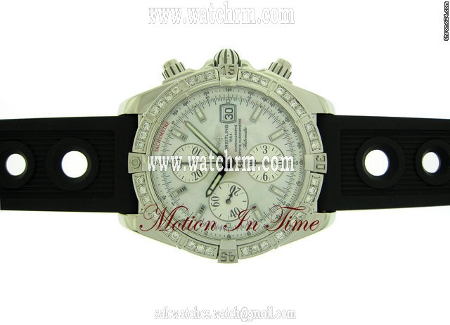 Breitling CHRONOMAT EVOLUTION "AERO" DIAMOND STAINLESS STEEL 2010 NEW