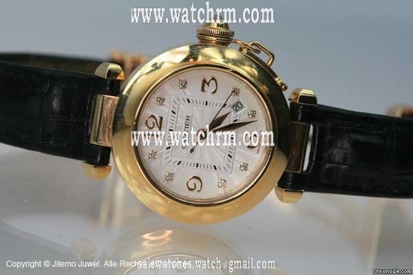Cartier PASHA DE CARTIER AUTOMATIK 750 18 K GELBGOLD MIT DIAMANTZIFF