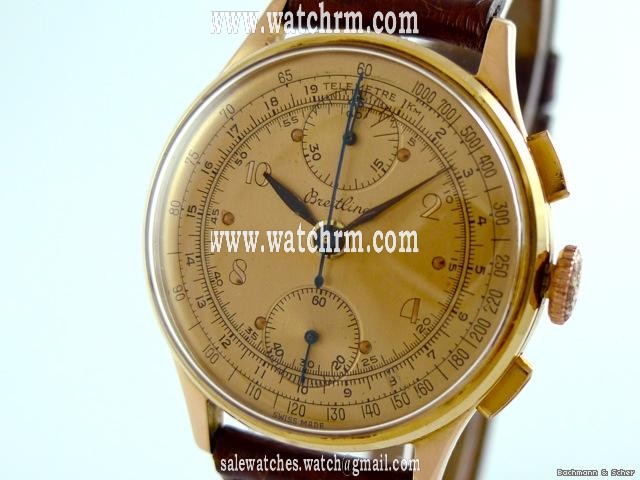 Breitling Chronograph, 18k Rose Gold