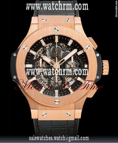 Hublot BIG BANG "AERO BANG" ROSE GOLD SKELETON w/ DATE NEW MODEL