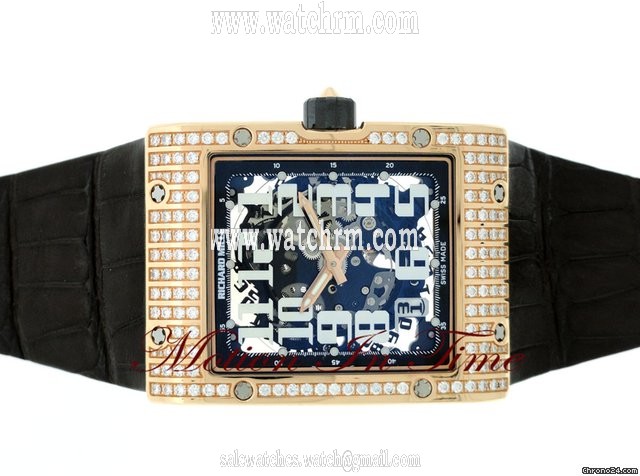replica Richard Mille RM-16 ROSE GOLD w/ DIAMOND AUTOMATIC ULTRA FLAT - LIMITED ED WATCHES 1 