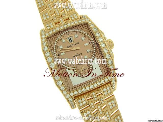 replica Breitling "BENTLEY FLYING B" ROSE GOLD FULL PAVE DIAMONDS LTD 50 PIECE WATCHES 1 