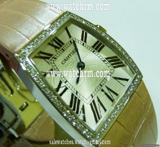 replica Cartier LA DONA 18K WHITE GOLD DIAMONDS LADIES WATCH WATCHES 1 