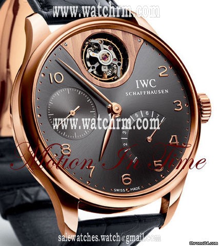 replica IWC PORTUGUESE TOURBILLON MYSTERE ROSE GOLD "BLACK"- LTD 500 PCS WATCHES 1 