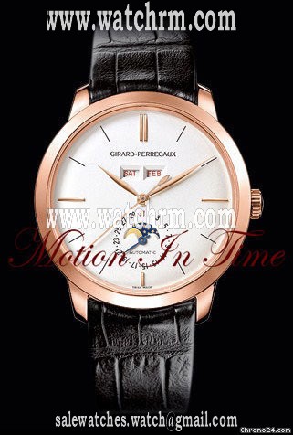 Girard Perregaux "1966 FULL CALENDAR" ROSE GOLD DAY-DATE MOONPHASE NEW