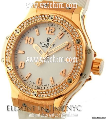 Hublot Big Bang 38mm Gold White Diamonds Quartz