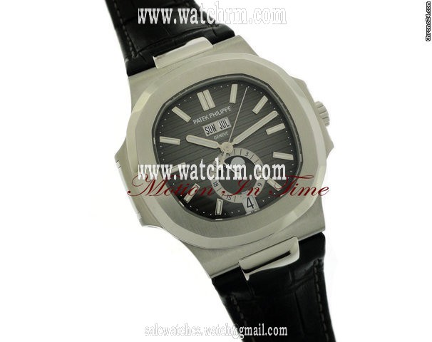 replica Patek Philippe NAUTILUS JUMBO ANNUAL CALENDAR MOONPHASE STAINLESS STEEL WATCHES 1 