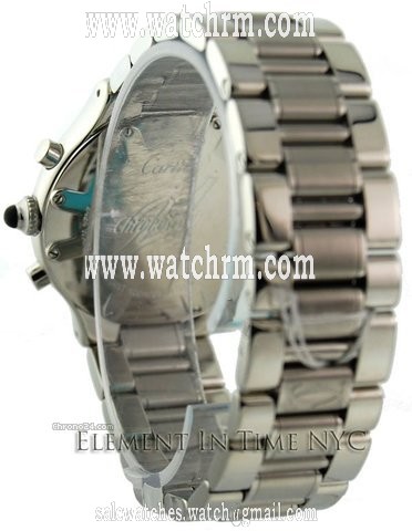 replica Cartier Must 21 Chronograph Stainless Steel Black Dial W10172T2 WATCHES 1 
