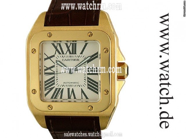 Cartier Santos 100 GM gro es Modell Gelbgold 51x42mm