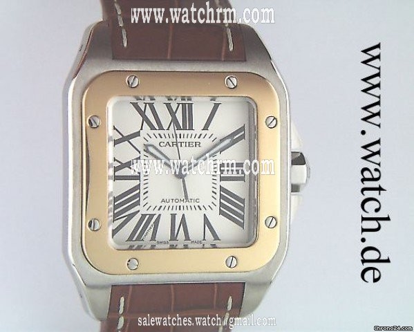 Cartier Santos 100 GM gro es Modell Stahl/Gelbgold 51x42mm