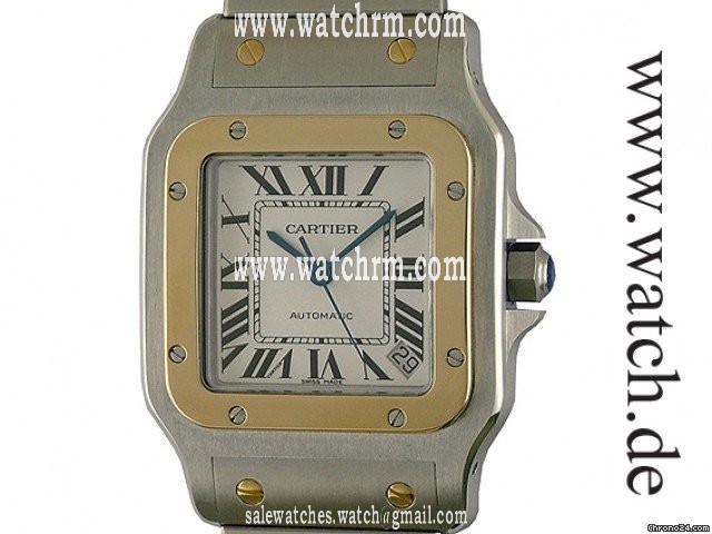 Cartier Santos Galbee Automatic XL gro es Modell Stahl/Gelbgold 45x32mm