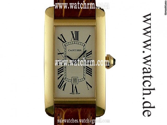 Cartier Tank Americaine MM medium Modell Gelbgold 41x22mm