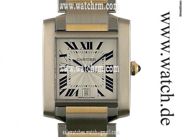 Cartier Tank Francaise Automatik GM gro es Modell Stahl/Gelbgold 32x28mm
