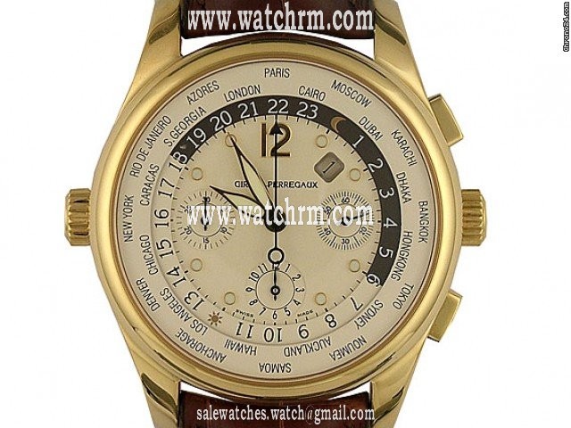 Girard Perregaux WW.TC Weltzeit Chronograph 18kt Gelbgold 43mm Ungetragen